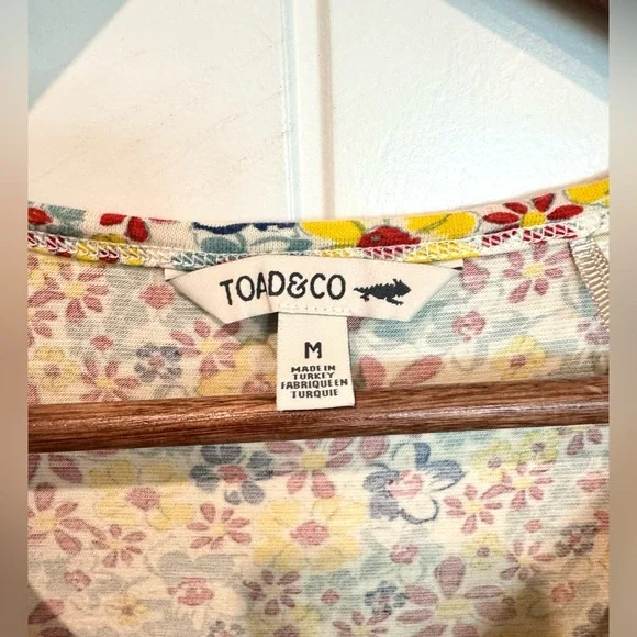 Toad &Co Marley Tiered Sleeveless Dress Womens Sz M In Barley Multi Floral Print - Picture 6 of 16